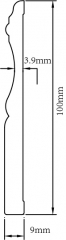 Ligne de couverture de porte en PVC mousse/ligne de taille U-DJ100