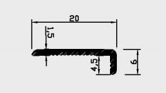Impression simple face en PVC à angle droit YL-20 * 6